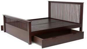 Dream Furniture Solid Wood King Bed With Storage