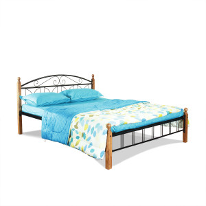 FurnitureKraft Georgia Metal Queen Bed