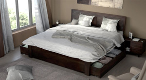 Urban Ladder Terence Solid Wood King Bed With Storage