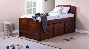 Urban Ladder Fitzroy Trundle Solid Wood Single Bed With Storage
