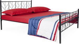 FurnitureKraft Lisbon Metal Queen Bed