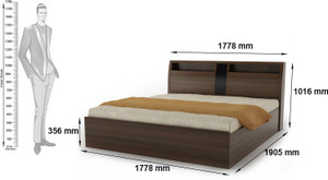 Dream Furniture Solid Wood King Bed With Storage