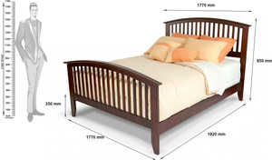 Dream Furniture Solid Wood King Bed