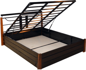 HomeTown Diamond Metal Queen Bed With Storage