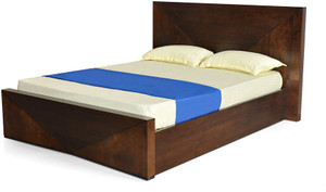 @home by Nilkamal Nixon Solid Wood Queen Bed With Storage