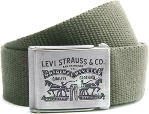 LEVI S Men Green Canvas Belt Khaki Price in India Flipkart