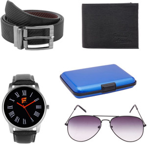 Facinate Men Casual Black Artificial Leather Belt