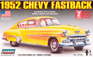 Lindberg USA 1/32 Scale 1952 Chevy Fastback
Plastic Model Kit