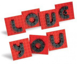 Lego I LOVE YOU Valentine Day Letter Set