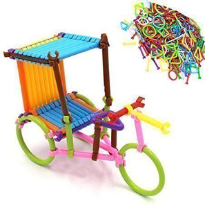 ChenFeng 205Pcs bars 8 colors different shape Creative Toys Building Blocks 3D Puzzle