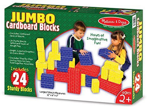 MELISSA DOUG 24 Pc Basic Cardboard Blocks 24 Pc Basic