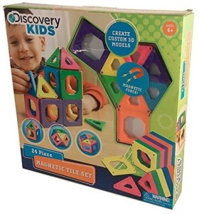 Discovery Kids DISCOVERY KIDS Magnetic Tile Set 24 Piece