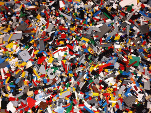 Lego 500 Random Lego Pieces Washed Sanitized and Sorted from big lots