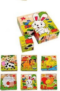 RR Enterprizes 9 Piece Wooden Puzzle Animal/Insect theme