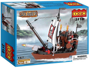Saffire Pirate Ship Building Blocks - 167 Pieces