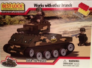 Army tank Bestlock Sherman Tank With 2(160 Piece Set)