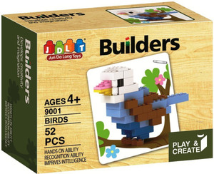 Saffire Play and Create Bird Builders Block Set - 52 Pieces