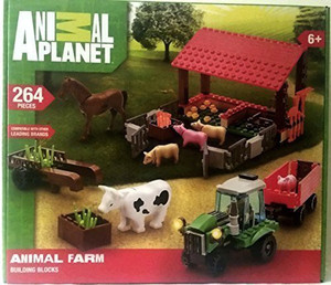 Animal Planet PLANET ANIMAL FARM Building Block 264 PIECES