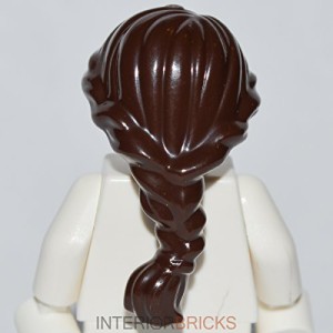 Lego City Mini Hairdark Brown Female Ponytail Long French