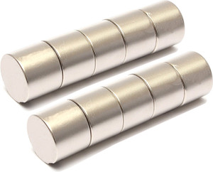Adraxx 10pcs N52 Strong Neodymium Discs Cylinder Rare Earth 6x10mm