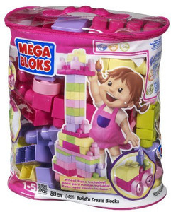 Mega Bloks 80Pc Lrg Bag Pink