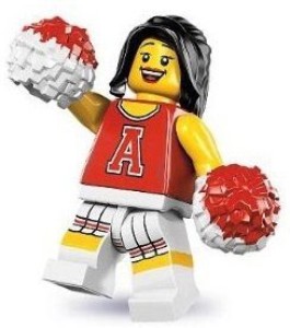 Lego Lego Series 8 Red Cheerleader Mini Figure
