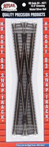 Atlas 83 Nickel Silver 12-1/2 degree Crossing HO Scale Atlas Trains