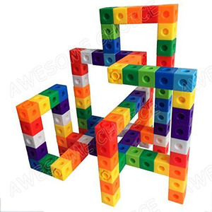 AWESOME CHOICE Unlimited Creation Cubes 100 Piece Snap Cubes Mathlinks Cubes Unit Cubes Centimeter Cubes Math and Interlocking Building Set Kids Safe Material! Lab Test Approved with ATC Certificate!