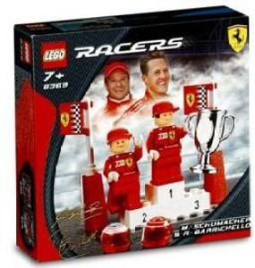 Lego Racers Ferrari Set Michael Schumacher & Rubens Barrichello
