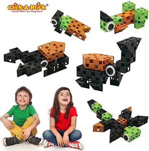Click-A-Brick Click-A-Brick Toys Bug's Life 30pc - Building Block Set - Best Educational Gift for Boys and Girls - Gear Kids Up for STEM Learning, Imagination, & Engineering Fun - Create Endless Combinations!