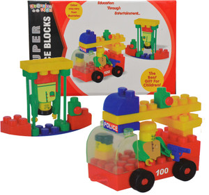 Kreative Kids Super Police Blocks Construction Set- Education through Entertainment - Age 3+