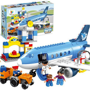 Toys Bhoomi Happy City Airport Block Building Set - 69 Pieces