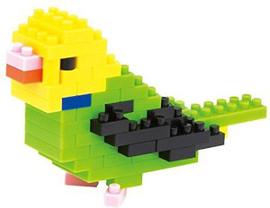 Kawada Nano Budgerigar Green Opaline Building Kit
