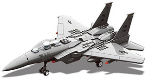 Top Race Interlocking Building F15 Fighter Jet Airplane Model Kitset