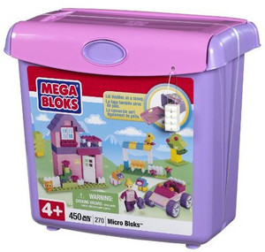 Mega Bloks Micro Bloks Scoop'N Build Bucket Pink