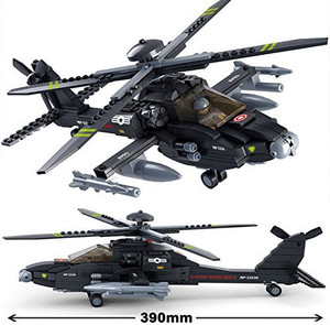 Sluban Building Block Boeing Ah-64 Apache Helicopter Gunships B0511 293pieces