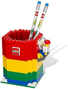 Lego Pencil Holder & Mini & 2 Pencils 850426
