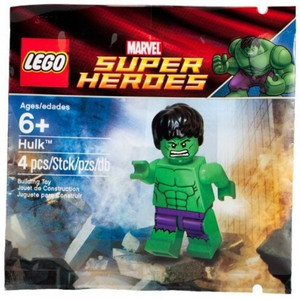 Lego Marvel Super Heroes Exclusive Mini Figure Set 6001095 Hulk With Ripped Purple Pants Bagged