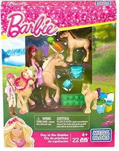 Mega Bloks Barbie Build 'N Play Day At The Stables Set