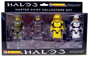 Medicom Halo 3 Kubricks Master Chief 4 Lego Boxed Set Rare