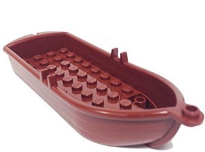 Lego Parts Boat14 X 5 X 2 With Oarlocks (Reddish Brown)