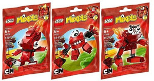 Lego Mixels Red Infernite 3 Pack Flain 41500Vulk 41501And Zorch