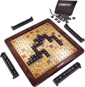 mattel GAMES Scrabble Deluxe Elegant Word Games Board Game