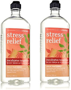 Bath Body Works Of 2 Aromatherapy Stress Relief Eucalyptus Tangerine Wash Foam2957 Ml