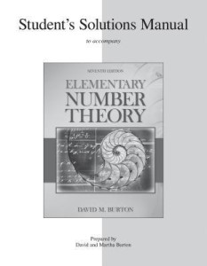 Student s Solutions Manual Elementary Number Theory Buy Student s