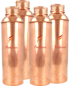 Frabjous 100% pure copper joint free set of 4 900 ml Bottle