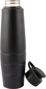 Zafos Zafos Classic 1000 ml Water Bottle (Set of 1, Black) 1000 ml Sipper