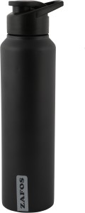Zafos Zafos Classic 1000 ml Water Bottle  (Set of 1, Black) 1000 ml Sipper