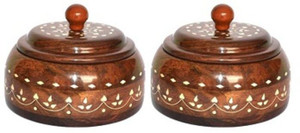 Onlineshoppee Wooden Handmade Bowl Pack of 2 Wooden Bowl Set