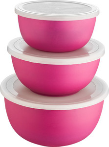 Lavi Microwave safe classic cook & Serve multi-purpose Plastic, Stainless Steel Bowl Set